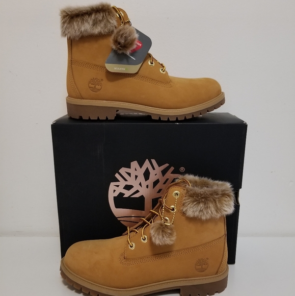 timberland with fur collar
